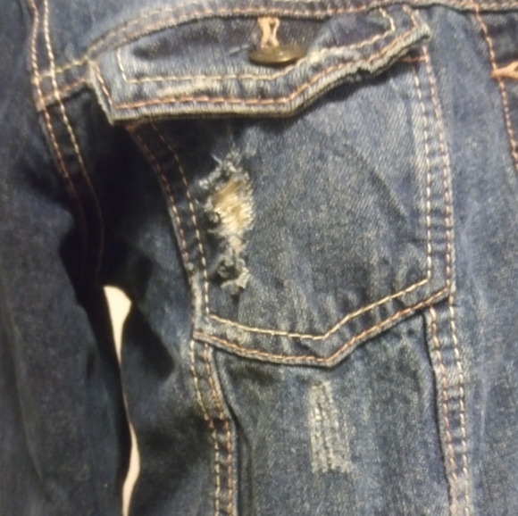 Rue 21 Factory Distressed Blue Jean Jacket - Picture 2 of 12